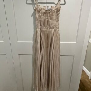 Georgia Hardinge Smock Midi Dress Cream Sz UK 16